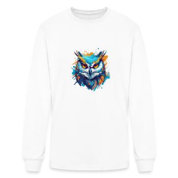 Wise Forest Owl - Men's Long Sleeve T-Shirt - white - Front