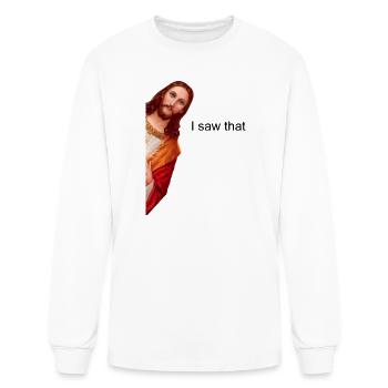 Christ Portrait in Warm Robes - Men's Long Sleeve T-Shirt - white - Front