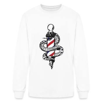 barber - Men's Long Sleeve T-Shirt - white - Front