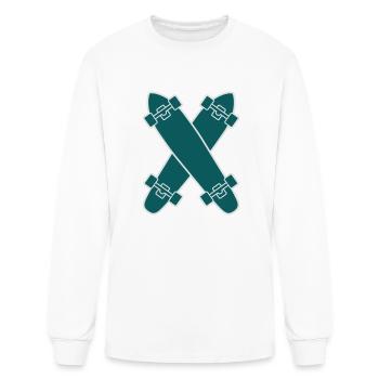 longboard - Men's Long Sleeve T-Shirt - white - Front
