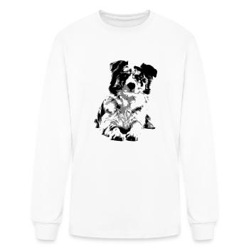 Border Collie - Men's Long Sleeve T-Shirt - white - Front