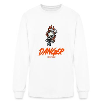 DANGER STREETWEAR - Men's Long Sleeve T-Shirt - white - Front