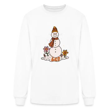 Leo Snowman - Men's Long Sleeve T-Shirt - white - Front