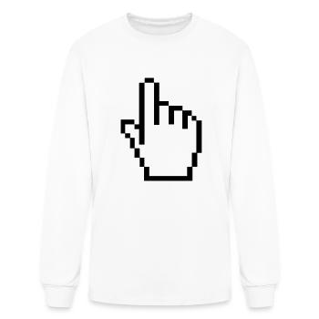 Click here hand computer cursor icon - Men's Long Sleeve T-Shirt - white - Front