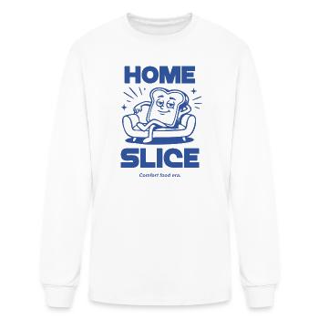 Home Slice Cozy Lounge - Men's Long Sleeve T-Shirt - white - Front
