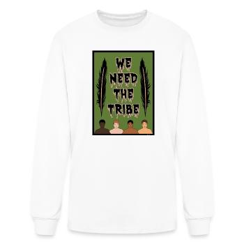 WE NEED THE TRIBE - Men's Long Sleeve T-Shirt - white - Front