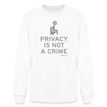 La vie privée n’est pas un crime WikiLeaks - T-shirt à manches longues Homme - blanc - Devant