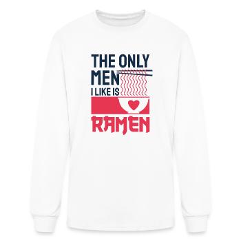The Only Men I Like is Ramen - Men's Long Sleeve T-Shirt - white - Front