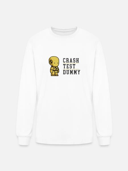 Crash Test Dummy Baby Yellow Safety Testman - Men's Long Sleeve T-Shirt - white