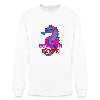 Fish Sea Horse - Art - Men's Long Sleeve T-Shirt - white - Front