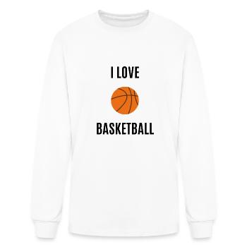 I love basketball - Men's Long Sleeve T-Shirt - white - Front
