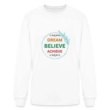 Dream Believe Achieve - Men's Long Sleeve T-Shirt - white - Front