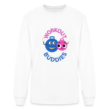 Workout Buddies - Men's Long Sleeve T-Shirt - white - Front