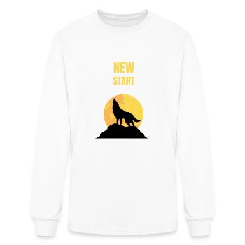 NEW START - Men's Long Sleeve T-Shirt - white - Front