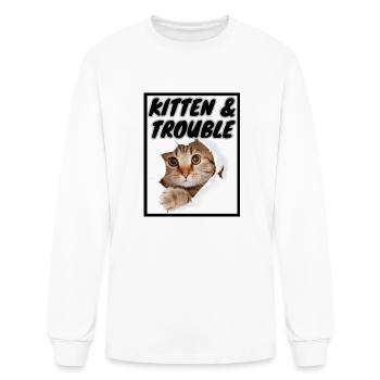 Kitten & Trouble - Men's Long Sleeve T-Shirt - white - Front