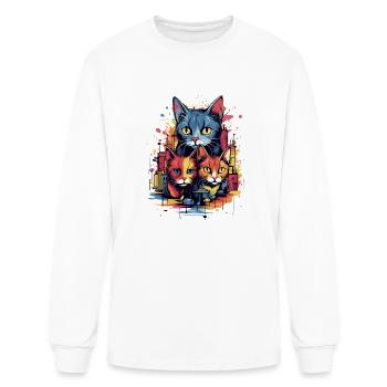 Whisker Wonderland - Men's Long Sleeve T-Shirt - white - Front