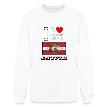 Latvia - Men's Long Sleeve T-Shirt - white - Front