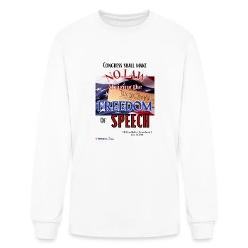 Amendment 1 Freedom of Speech - Men's Long Sleeve T-Shirt - white - Front