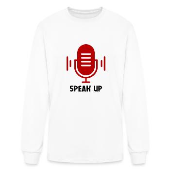 Speak Up - Men's Long Sleeve T-Shirt - white - Front