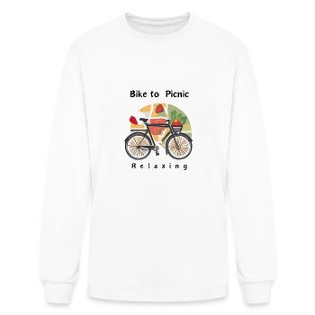 Bike to Picnic - Men's Long Sleeve T-Shirt - white - Front