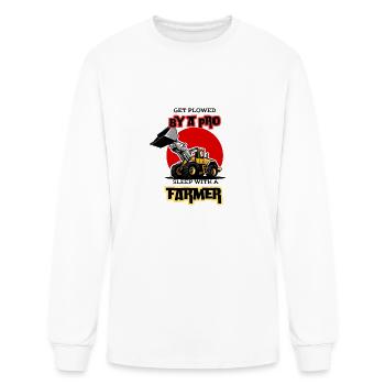 Get plowed by a pro sleep with a farmer - Men's Long Sleeve T-Shirt - white - Front