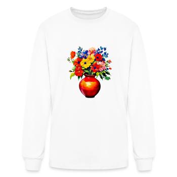 Clipart Fleurs T-shirts - T-shirt à manches longues Homme - blanc - Devant