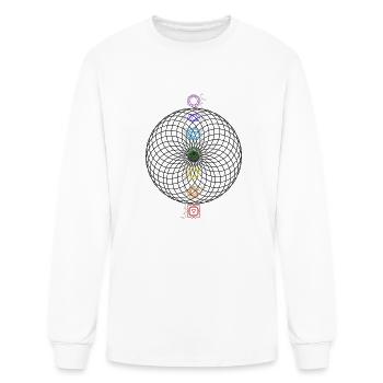 Chakra avec Merkaba - T-shirt à manches longues Homme - blanc - Devant