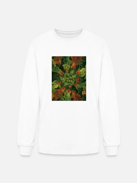 Fractal forest - Men's Long Sleeve T-Shirt - white