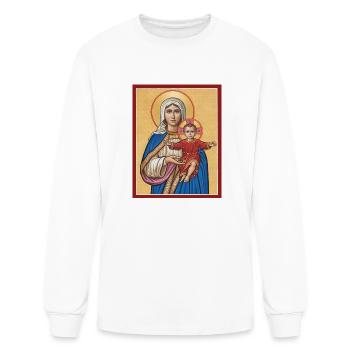 Holy Rosary Virgin Mary Catholic Rosary - Men's Long Sleeve T-Shirt - white - Front