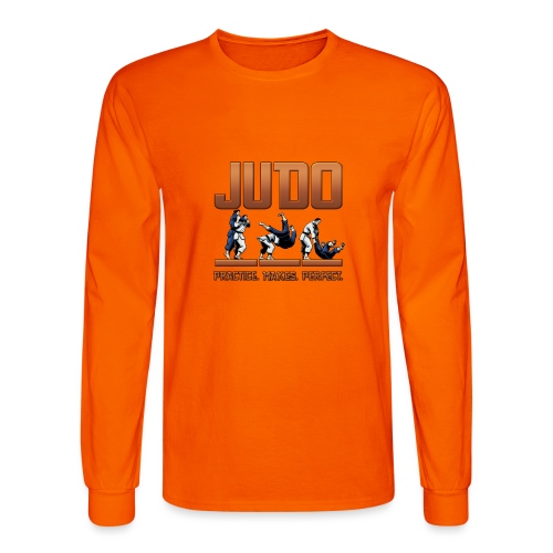 Judo Shirt - Practice Makes Perfect Design - Men's Long Sleeve T-Shirt