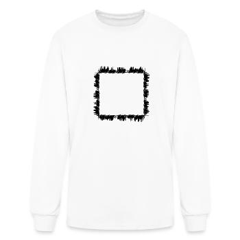 square frame grass - Men's Long Sleeve T-Shirt - white - Front