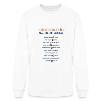 Luton Town Football Club Top Scorers - Men's Long Sleeve T-Shirt - white - Front