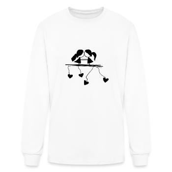 lesbian couple love symbol - Men's Long Sleeve T-Shirt - white - Front