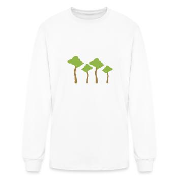 four trees tree forest - Men's Long Sleeve T-Shirt - white - Front