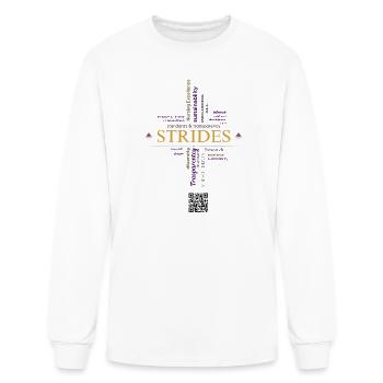 Strides in Forensic Nursing with QR - Men's Long Sleeve T-Shirt - white - Front