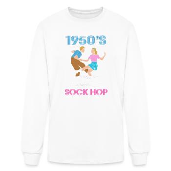 Sock Hop 1950s Dance Party - Men's Long Sleeve T-Shirt - white - Front