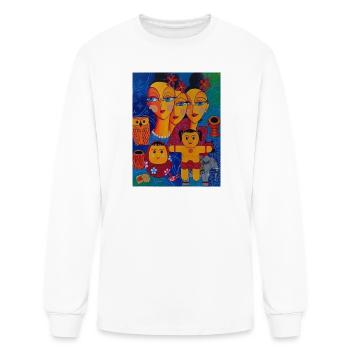 Art populaire du Trio de la Triple Lune - T-shirt à manches longues Homme - blanc - Devant