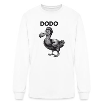 Dodo Extinct Bird Retro Style Mascot Drawing - Men's Long Sleeve T-Shirt - white - Front