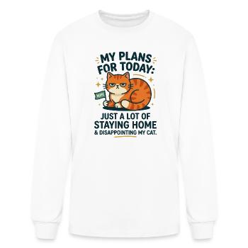 My Plans For Today Disappointing My Cat - Men's Long Sleeve T-Shirt - white - Front