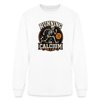 Running On Calcium - Men's Long Sleeve T-Shirt - white - Front