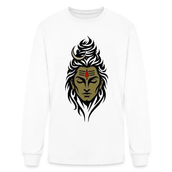 Third Eye Mystic Mask on Black - Men's Long Sleeve T-Shirt - white - Front