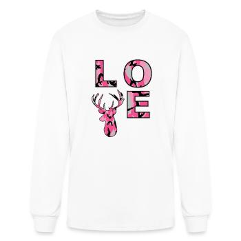 K Camouflage Buck Love Deer Hunting Hunter - Men's Long Sleeve T-Shirt - white - Front