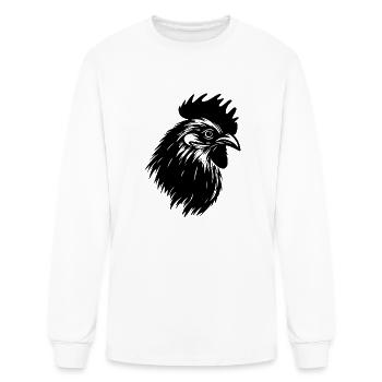 Chicken Hen Rooster Farm Chicks - Men's Long Sleeve T-Shirt - white - Front
