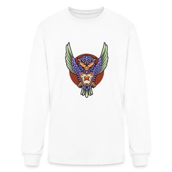 Chibi Owl Guardian - Men's Long Sleeve T-Shirt - white - Front