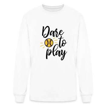Dare To Play - Men's Long Sleeve T-Shirt - white - Front
