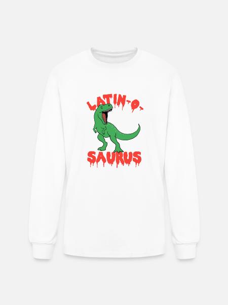 Latin Teacher Dinosaur Latinosaurus - Men's Long Sleeve T-Shirt - white