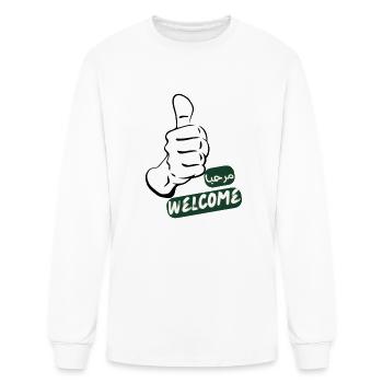 Bienvenue - T-shirt à manches longues Homme - blanc - Devant