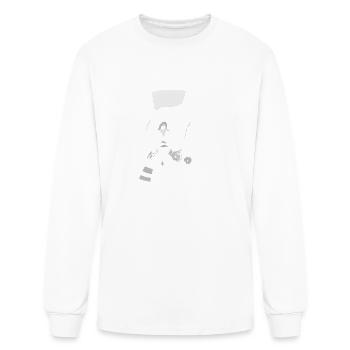 Scary Cat -Dark Clothing Print - Artsy Sister - Men's Long Sleeve T-Shirt - white - Front