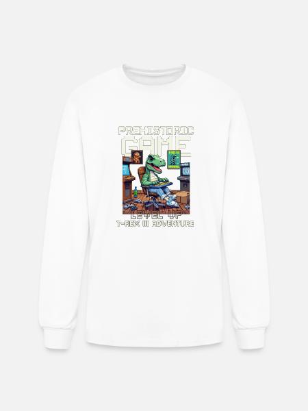 t-rex prehistoric game - Men's Long Sleeve T-Shirt - white