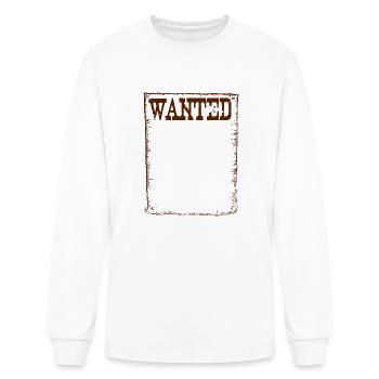 Wanted frame - Men's Long Sleeve T-Shirt - white - Front